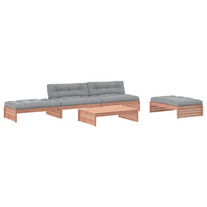 vidaXL Ensemble de salon de jardin 5 pcs avec coussins Bois de Douglas massif