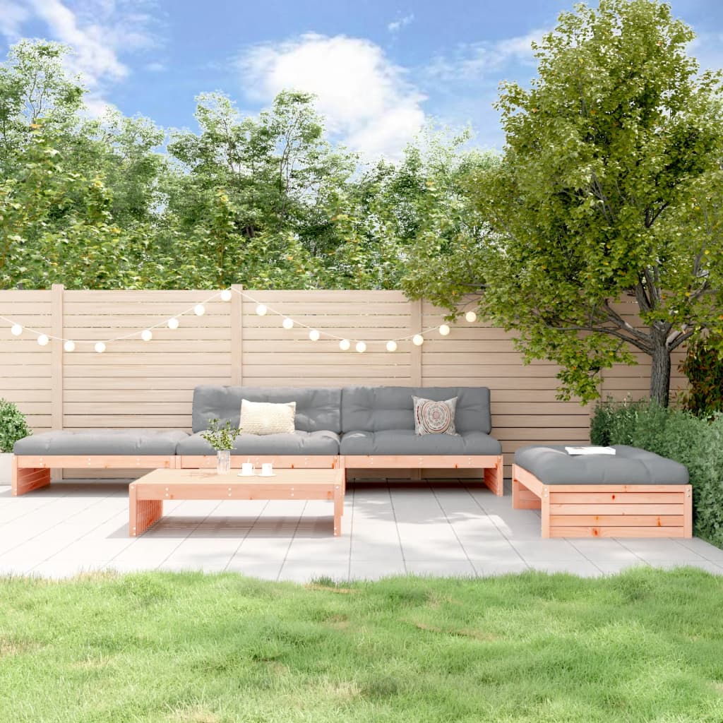 vidaXL Ensemble de salon de jardin 5 pcs avec coussins Bois de Douglas massif