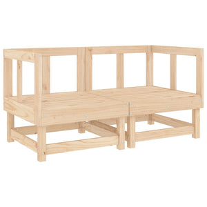 11-tlg. Garten-Lounge-Set Massivholz Kiefer