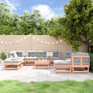 11-tlg. Garten-Lounge-Set Massivholz Douglasie