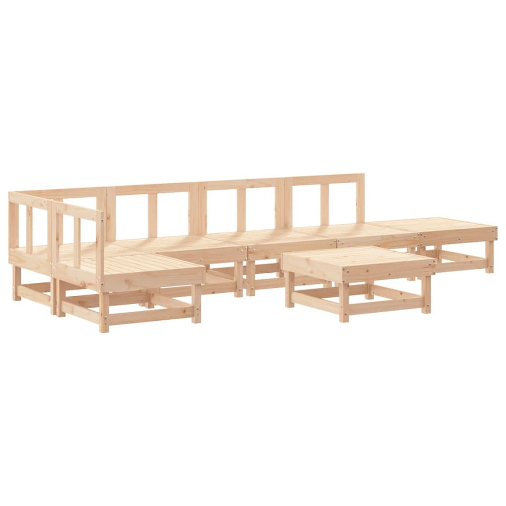 vidaXL 7-Piece Garden Lounge Set Solid Pine Wood