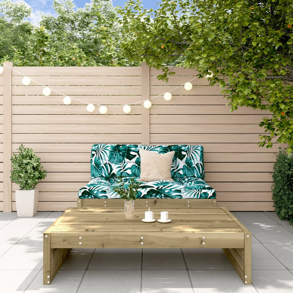 vidaXL Salon de jardin 2 pcs en pin imprégné