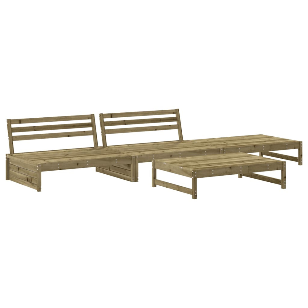 vidaXL Ensemble de mobilier de jardin 4 pcs Bois de pin Imprégné