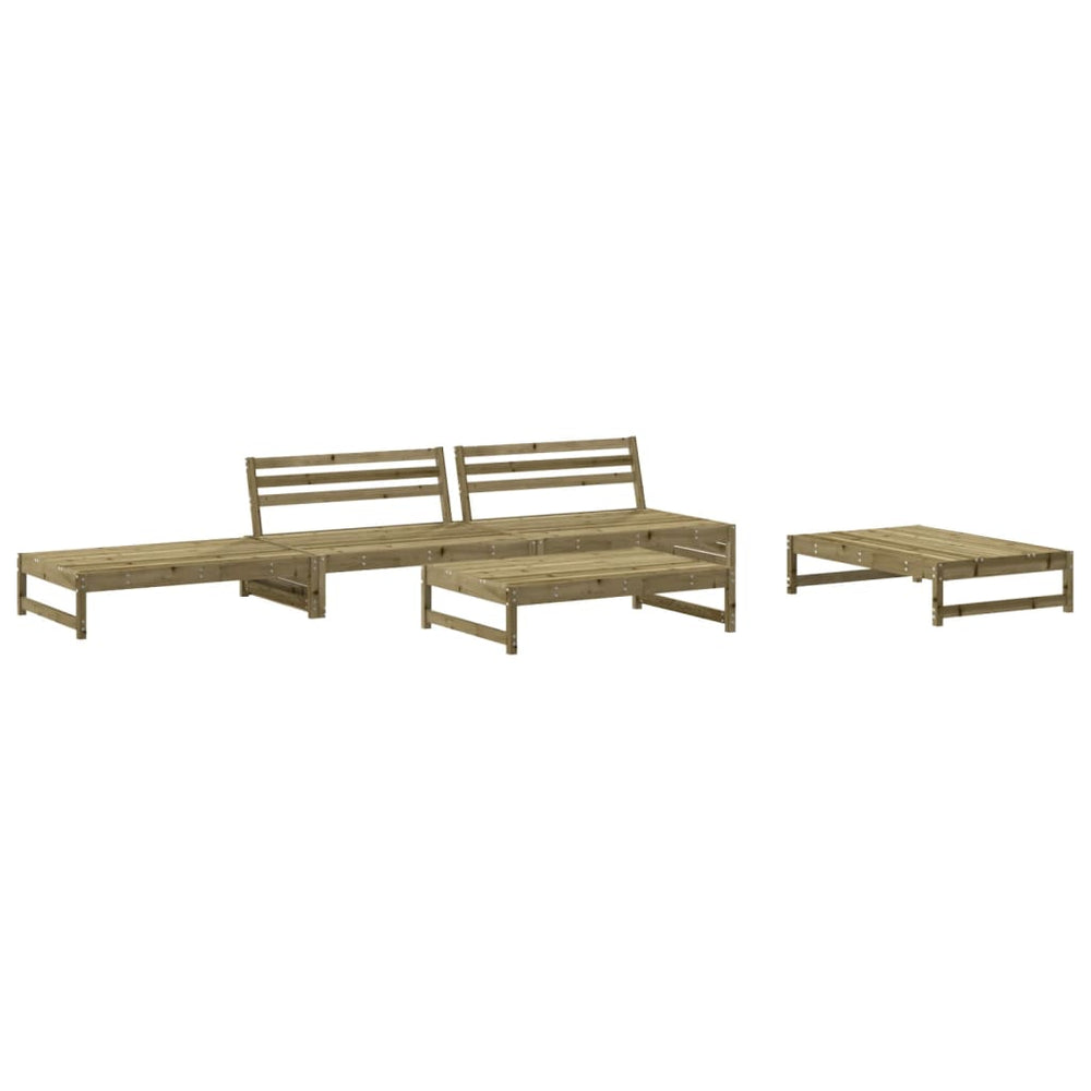 vidaXL Salon de jardin 5 pcs Bois de pin imprégné