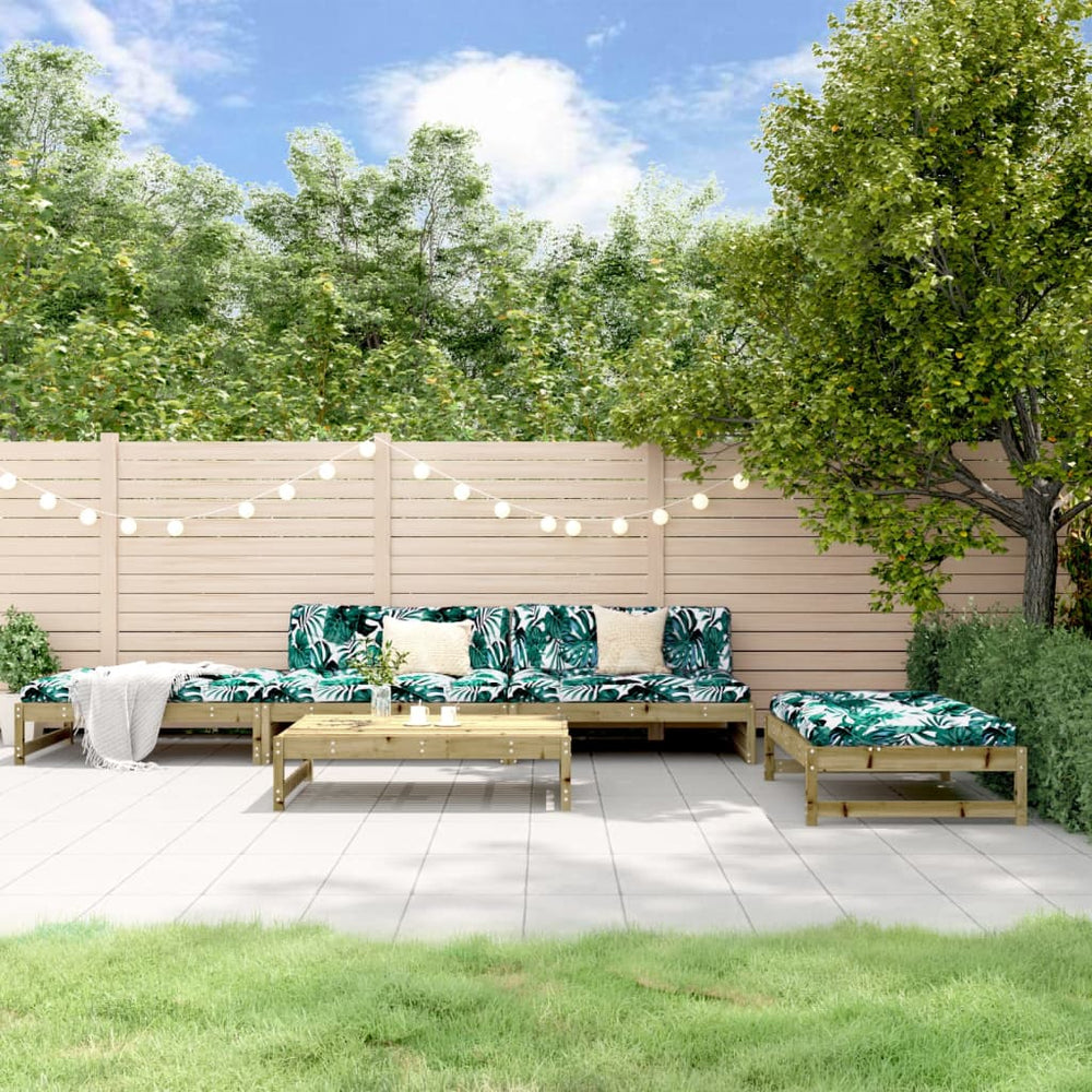 vidaXL Salon de jardin 5 pcs Bois de pin imprégné