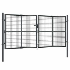 Maschen-Gartentor Anthrazit 300x125 cm Verzinkter Stahl