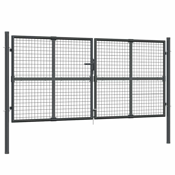 Maschen-Gartentor Anthrazit 300x125 cm Verzinkter Stahl
