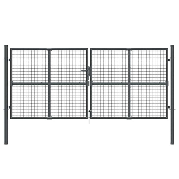 Maschen-Gartentor Anthrazit 300x125 cm Verzinkter Stahl