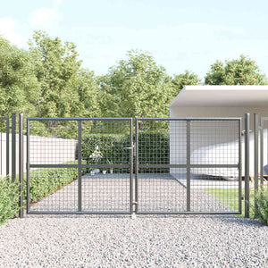 Maschen-Gartentor Anthrazit 300x125 cm Verzinkter Stahl