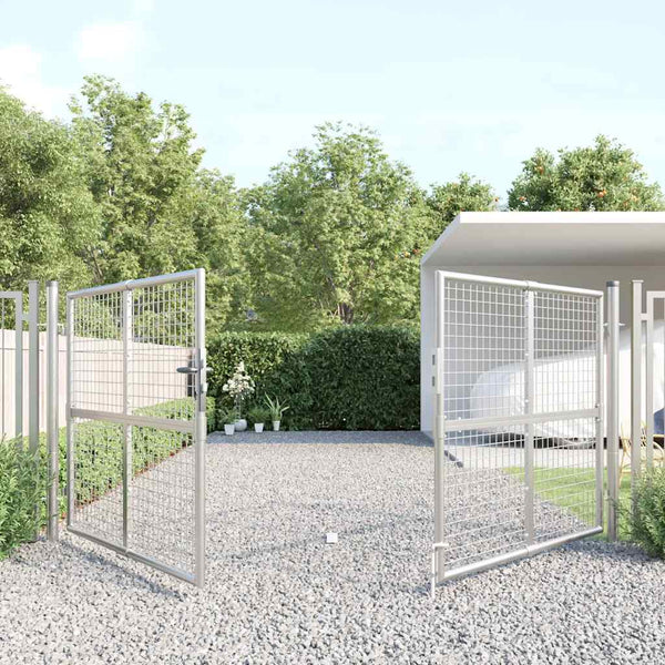 Maschen-Gartentor Silber 300x125 cm Verzinkter Stahl