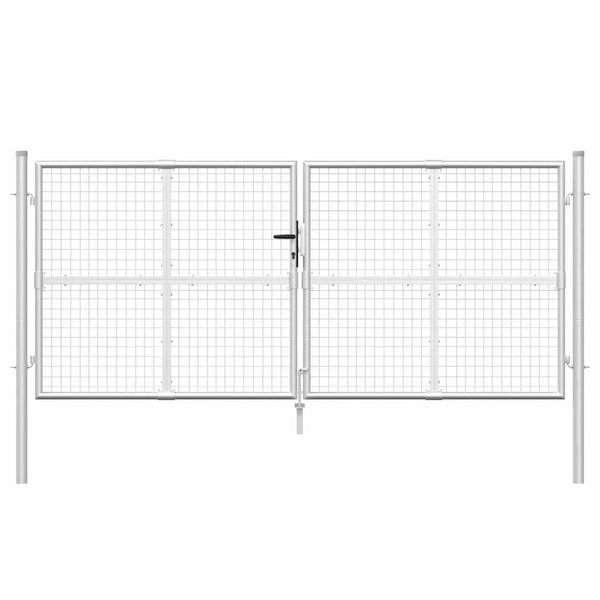 Maschen-Gartentor Silber 300x125 cm Verzinkter Stahl