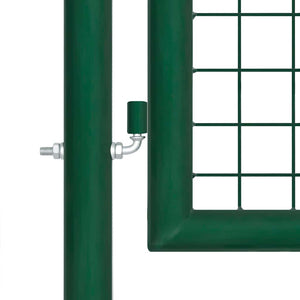 Maschen-Gartentor Grün 350x125 cm Verzinkter Stahl