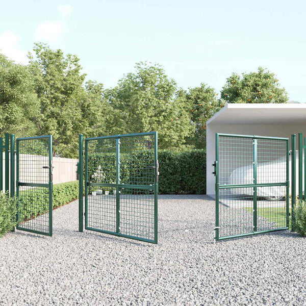Maschen-Gartentor Grün 400x125 cm Verzinkter Stahl