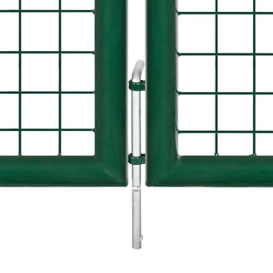 Maschen-Gartentor Grün 400x125 cm Verzinkter Stahl