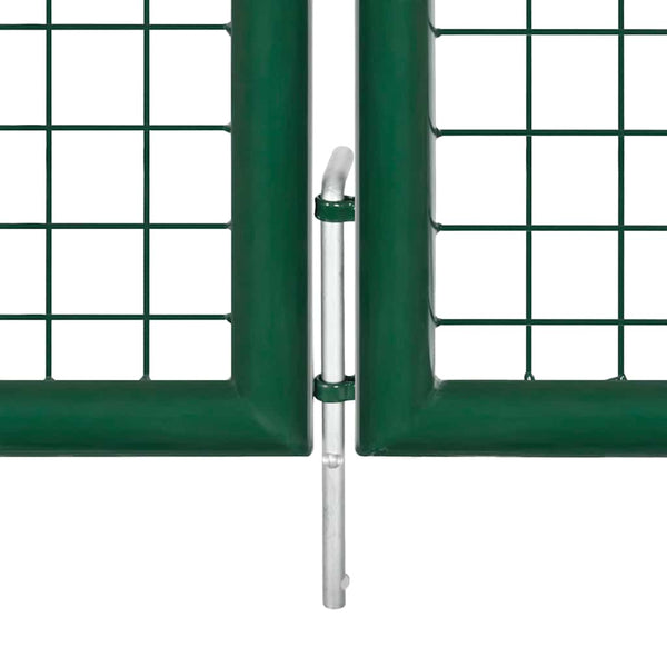 Maschen-Gartentor Grün 500x125 cm Verzinkter Stahl