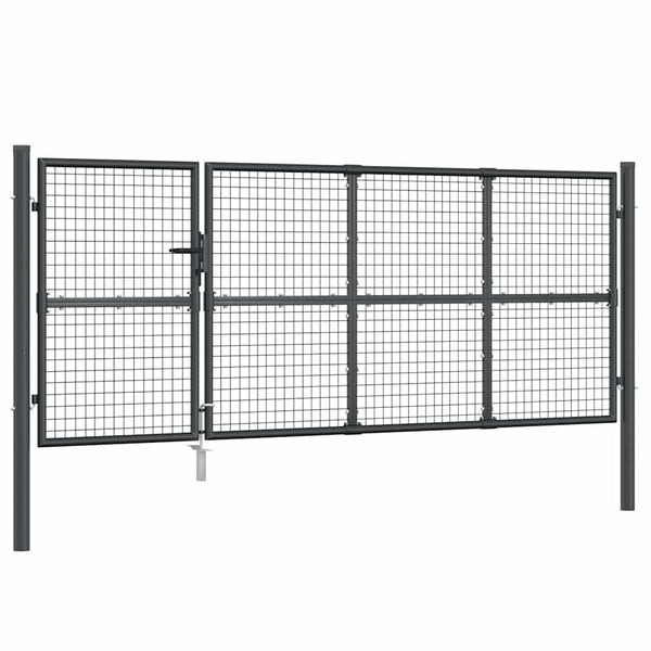 Maschen-Gartentor Anthrazit 350x125 cm Verzinkter Stahl