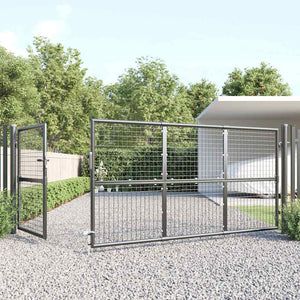 Maschen-Gartentor Anthrazit 350x125 cm Verzinkter Stahl