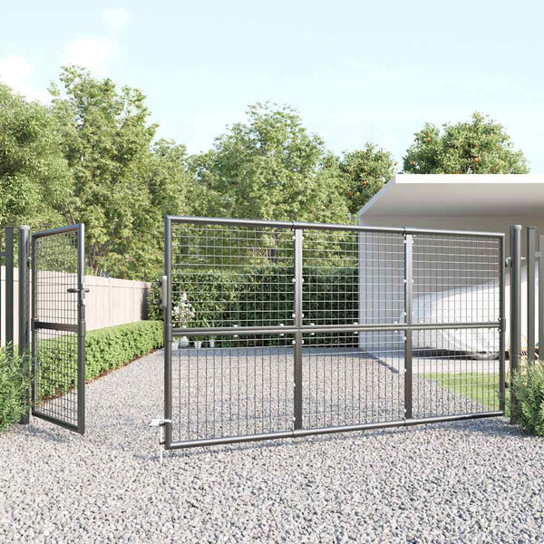 Maschen-Gartentor Anthrazit 350x125 cm Verzinkter Stahl