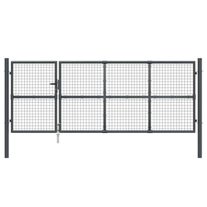 Maschen-Gartentor Anthrazit 350x125 cm Verzinkter Stahl