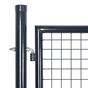 Maschen-Gartentor Anthrazit 350x125 cm Verzinkter Stahl