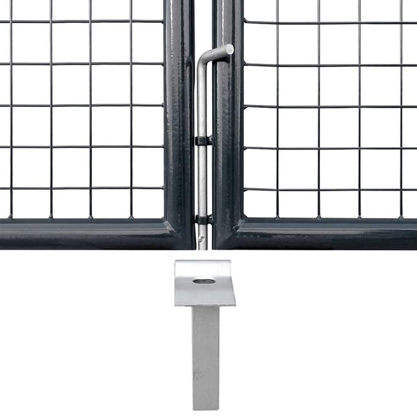 Maschen-Gartentor Anthrazit 400x125 cm Verzinkter Stahl