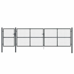 Maschen-Gartentor Anthrazit 500x125 cm Verzinkter Stahl