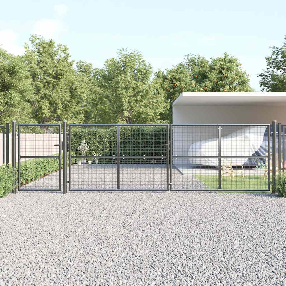 vidaXL Portail de jardin grillagé anthracite 500x125 cm Acier galvanisé