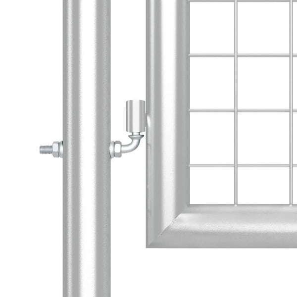 Maschen-Gartentor Silber 350x125 cm Verzinkter Stahl