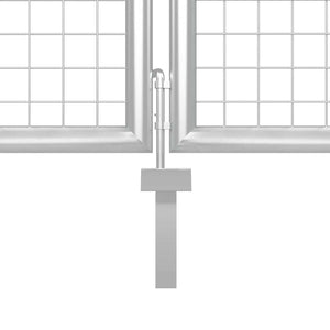 Maschen-Gartentor Silber 400x125 cm Verzinkter Stahl
