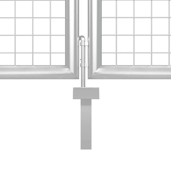 Maschen-Gartentor Silber 400x125 cm Verzinkter Stahl