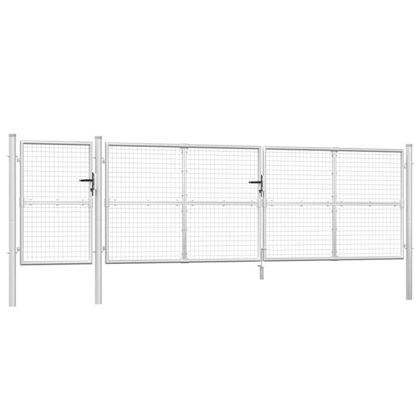 Maschen-Gartentor Silber 500x125 cm Verzinkter Stahl