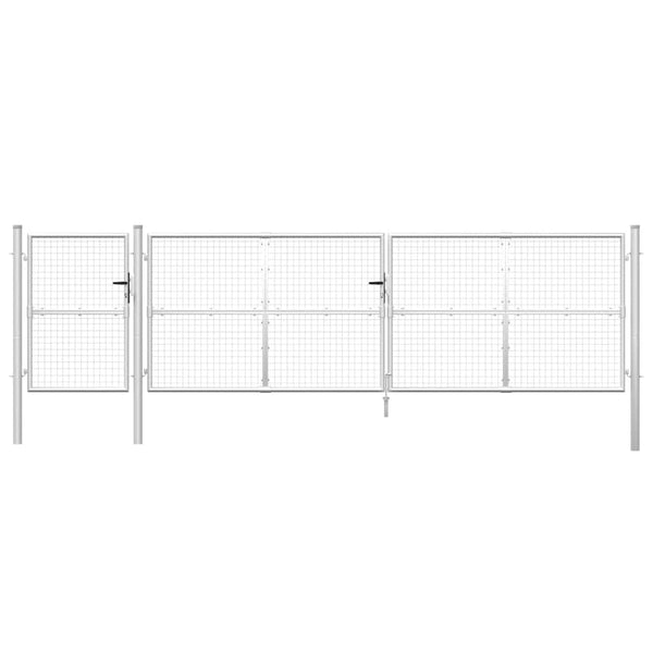 Maschen-Gartentor Silber 500x125 cm Verzinkter Stahl