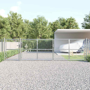 Maschen-Gartentor Silber 500x125 cm Verzinkter Stahl