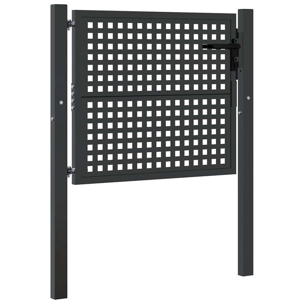 vidaXL Portail de jardin anthracite 100x75 cm acier
