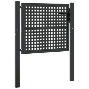 vidaXL Portail de jardin anthracite 100x75 cm acier