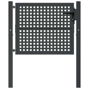 vidaXL Portail de jardin anthracite 100x75 cm acier