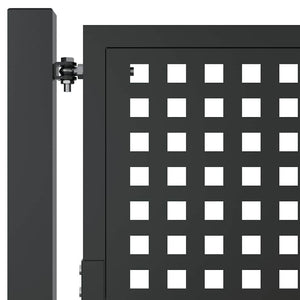 vidaXL Portail de jardin anthracite 100x75 cm acier