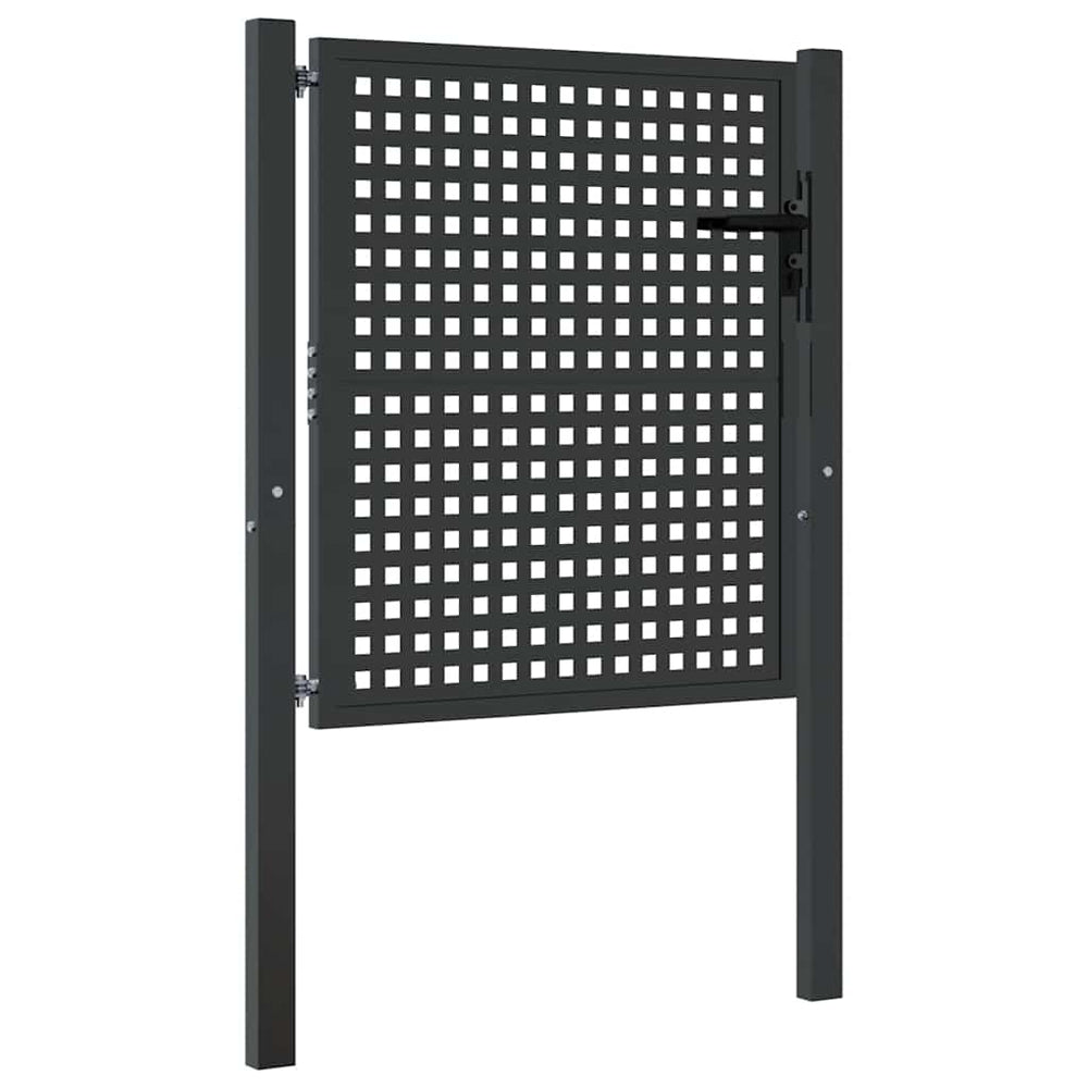 vidaXL Portail de jardin anthracite 100x100 cm Acier