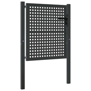 vidaXL Portail de jardin anthracite 100x100 cm Acier