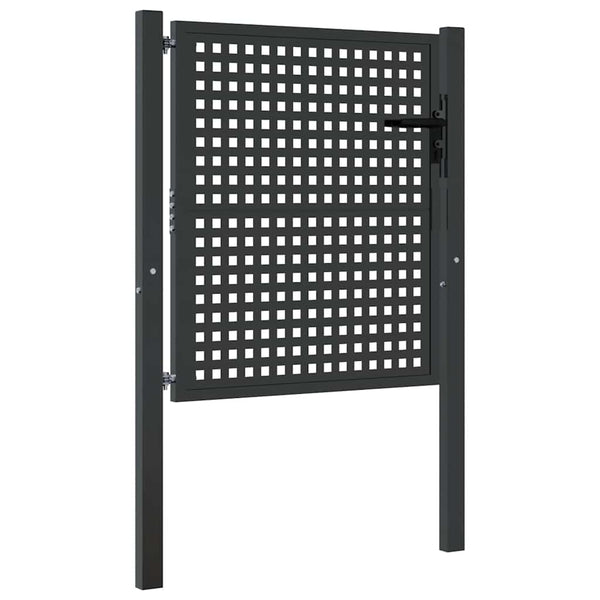 vidaXL Portail de jardin anthracite 100x100 cm Acier