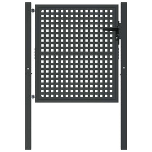 vidaXL Portail de jardin anthracite 100x100 cm Acier