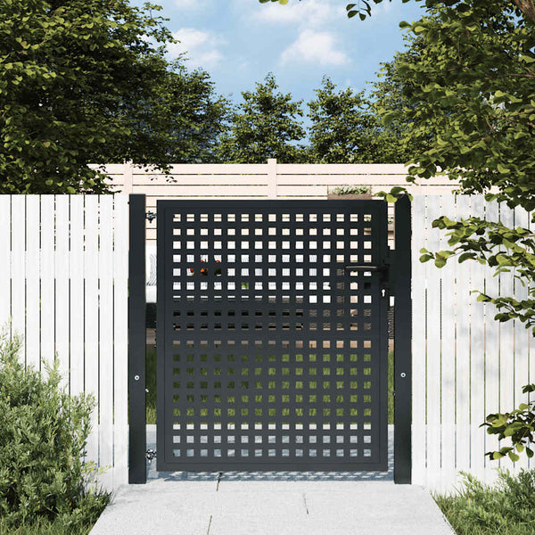vidaXL Portail de jardin anthracite 100x100 cm Acier
