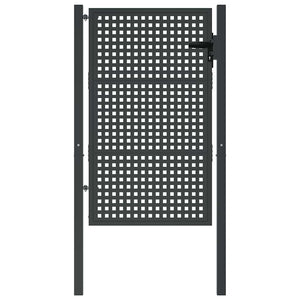 vidaXL Portail de jardin anthracite 100x125 cm acier