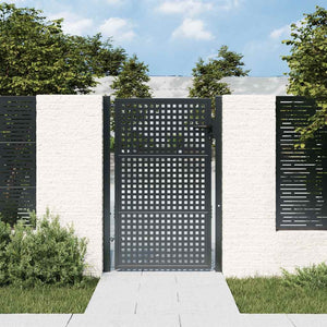 vidaXL Portail de jardin anthracite 100x125 cm acier