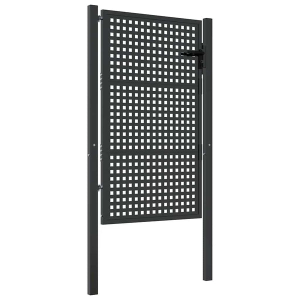 vidaXL Portail de jardin anthracite 100x150 cm acier