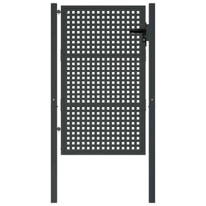 vidaXL Portail de jardin anthracite 100x150 cm acier