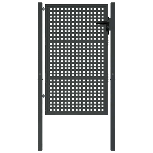 vidaXL Portail de jardin anthracite 100x150 cm acier