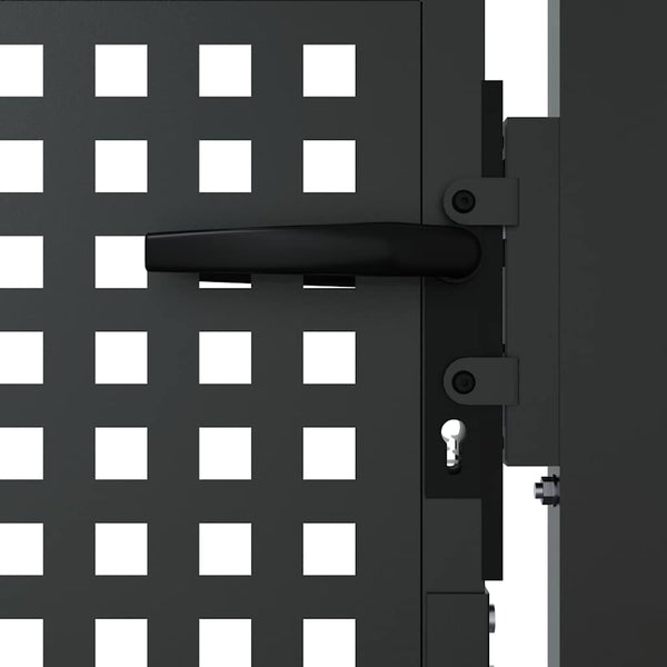 vidaXL Portail de jardin anthracite 100x150 cm acier