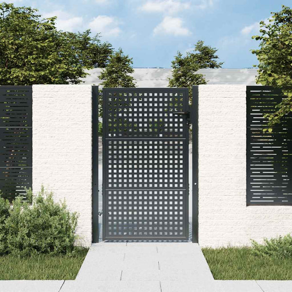 vidaXL Portail de jardin anthracite 100x150 cm acier