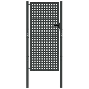 vidaXL Portail de jardin anthracite 100x175 cm acier